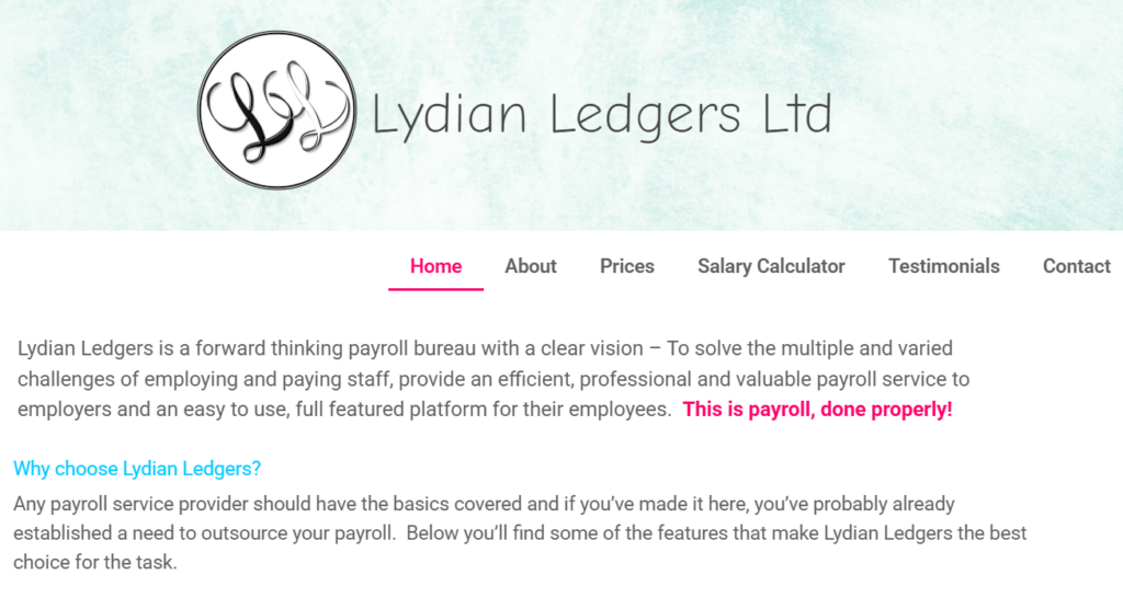 Lydian Ledgers homepage